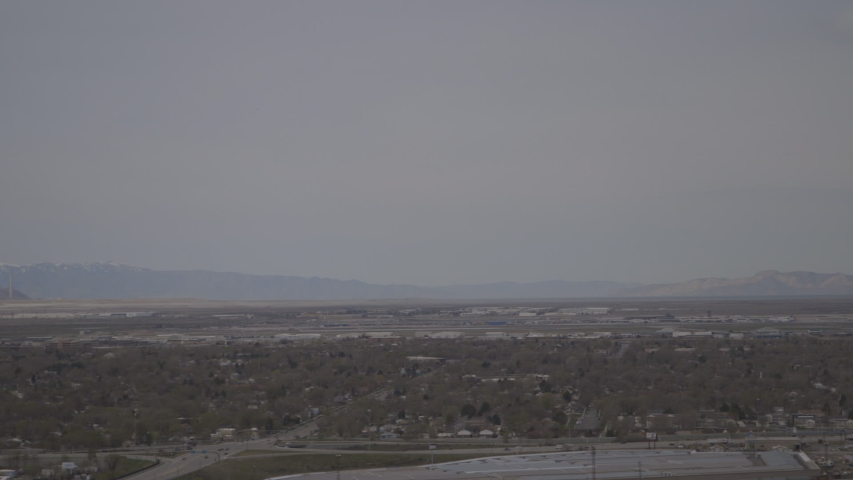 Salt Lake City Utah Snow Tipped Mountains
