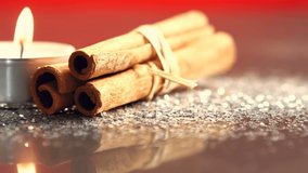 Animation of the words Frohe Weihnachten written in blue over flickering lights in the background - Powered by Shutterstock - Get 15% off with code: PIKWIZARD15