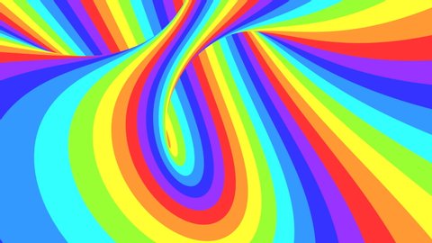 Spectrum Psychedelic Optical Illusion Abstract Rainbow Stock Footage ...