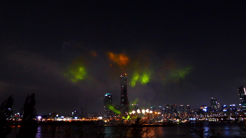 Firework Festival in Seoul  South Korea 