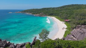 Seychelles/archipelago in the Indian Ocean 8.9.2018 video from Seychelles,taken by drone camera 
