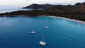 Seychelles/archipelago in the Indian Ocean 8.9.2018 video from Seychelles,taken by drone camera 