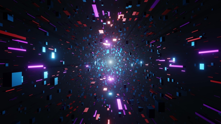 Abstract Three-dimensional Space. Different Cubes Stock Footage Video ...