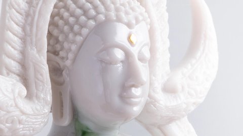 Buddha statue water lotus Buddha standing on lotus flower on White background