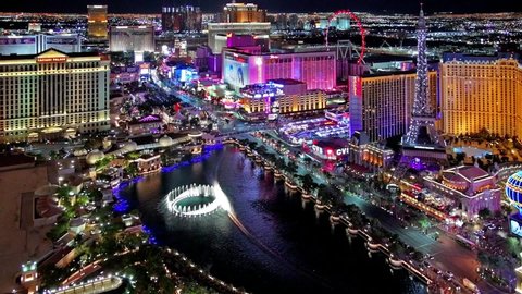 Las Vegas Nevada 2019 10 07 panoramic view of the Las Vegas Strip