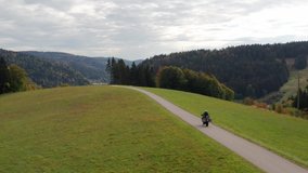 Black Forest/Germany  7.7.2019 video from the Black Forest in the Mountain range on Germany ,taken by drone camera 