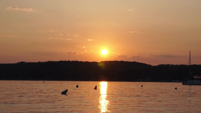 Sunset at Lake Geneva Wisconsin USA