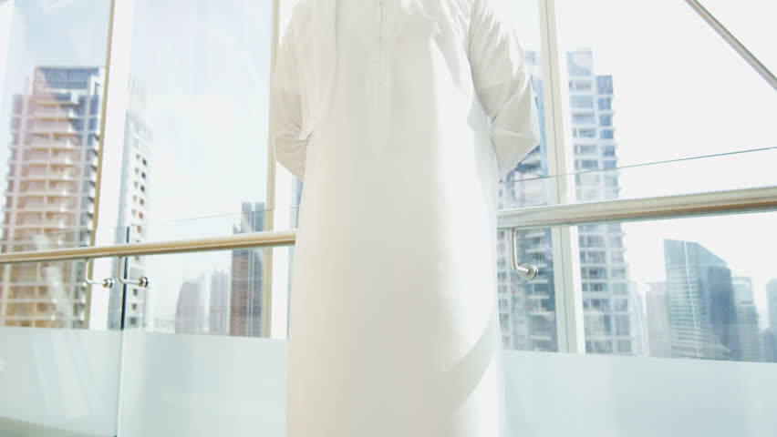 portrait male Arabic business real estate Emirates kandura city hotel traveller
