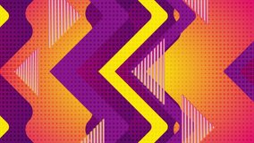 Retro geometric abstract orange violet motion background. Minimal futuristic design. Seamless looping. Video animation Ultra HD 4K 3840x2160