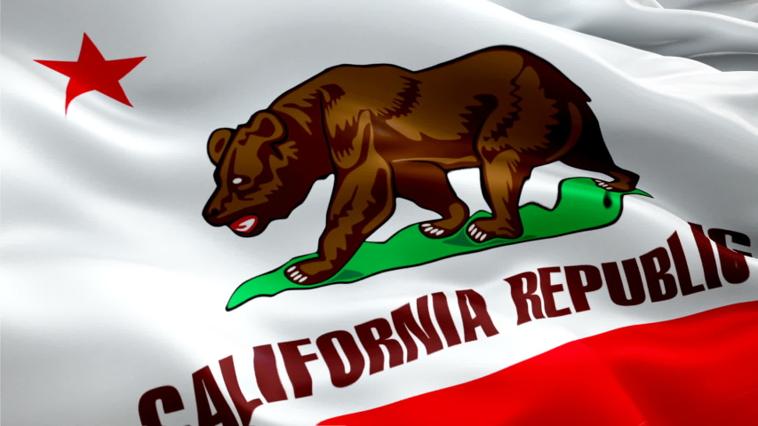 Flag Of California Video Waving Stock Footage Video (100% Royalty-free ...