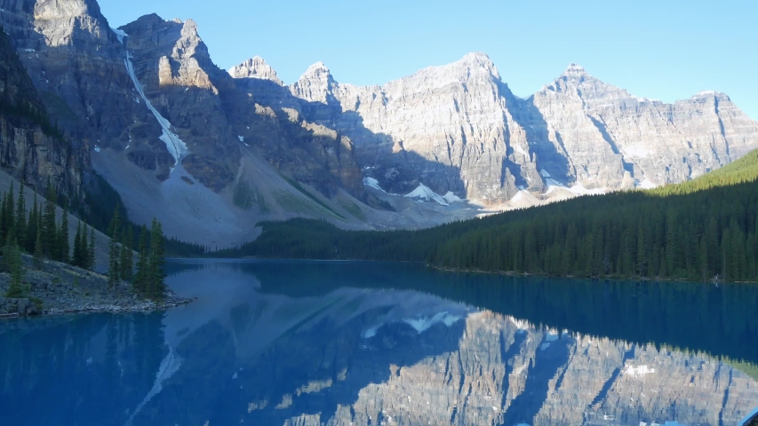 Lake and Rock landscape scenic at Banff National Park, Alberta, Canada ...