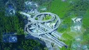 Transportation system concept. Communication network. Autonomous technology.  - Powered by Shutterstock - Get 15% off with code: PIKWIZARD15