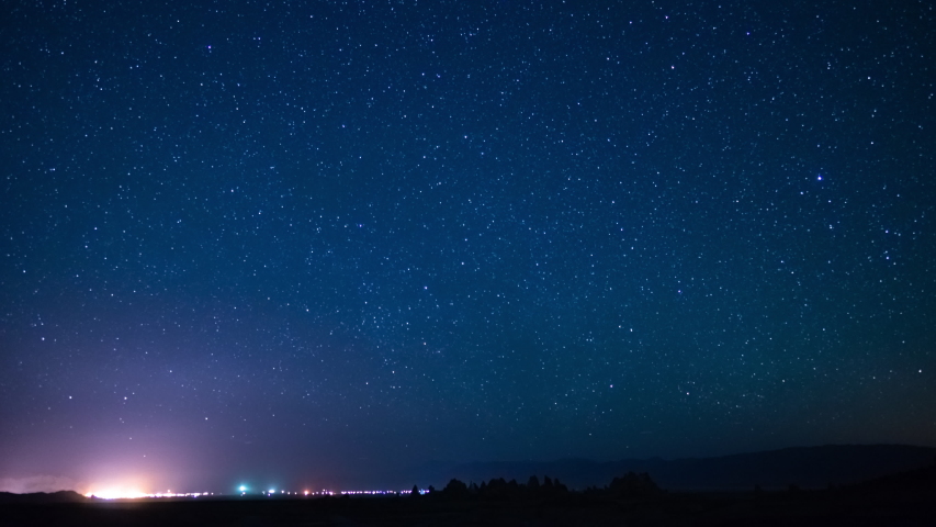 Milky Way Galaxy Rise North Sky 24mm Aquarids Meteor Shower Trona Pinnacles  | Shutterstock HD Video #1038842795