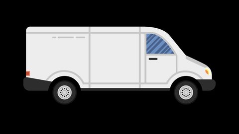 Cargo Express Van Vehicle Prespective View Stock Illustration 1202460640