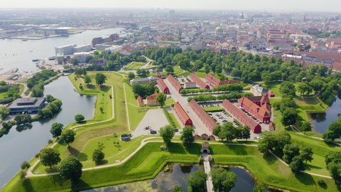 Copenhagen, Denmark. Antique Fort Kastellet, Aerial View, Point of interest