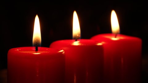 two red candles burning close Stock Footage Video (100% Royalty-free ...