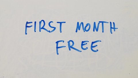 First Month For Free Offer On Whiteboard