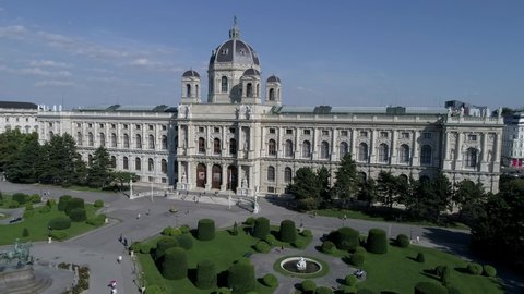 wide aerial shot of Ringstreet, City Centre Vienna - tourist attraction sightseeing object Vienna Austria