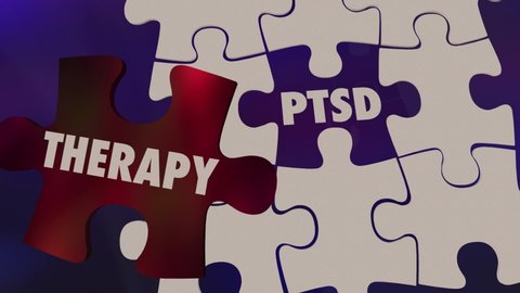 PTSD Post Traumatic Stress Disorder Therapy Puzzle 3d Animation