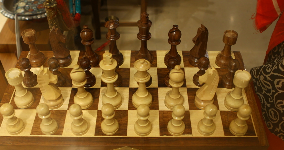 Chess coins on a board
