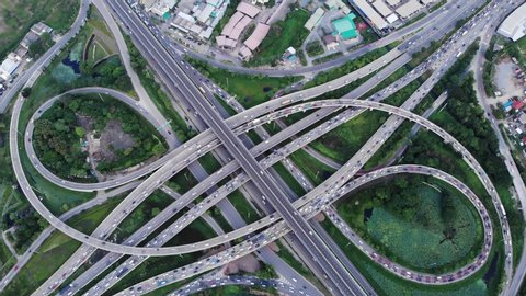 Aerial View Modern Transportation Expressway Road Stock Footage Video ...