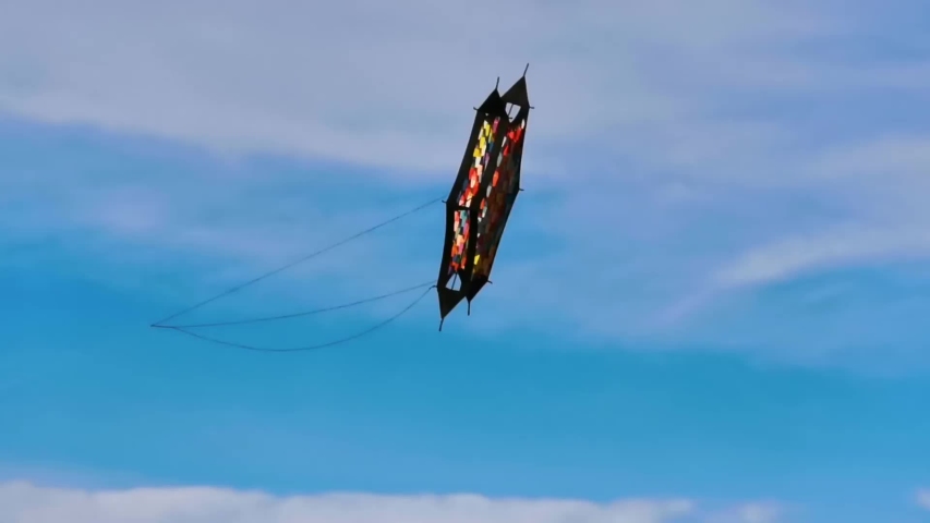 professional sports kite flying in the air, recreational sports during the summer season for adults and kids