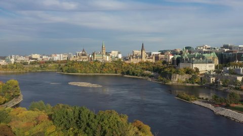 Parliament Hill Ottawa Canada Aerial view