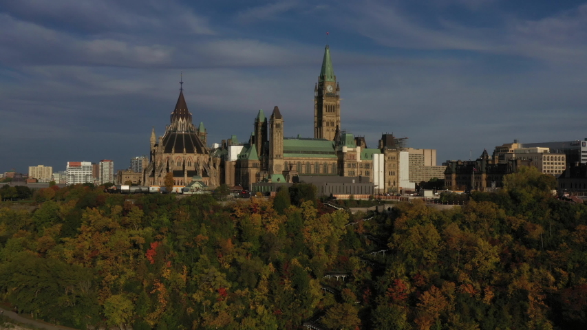 Parliament Hill Ottawa Canada Aerial view