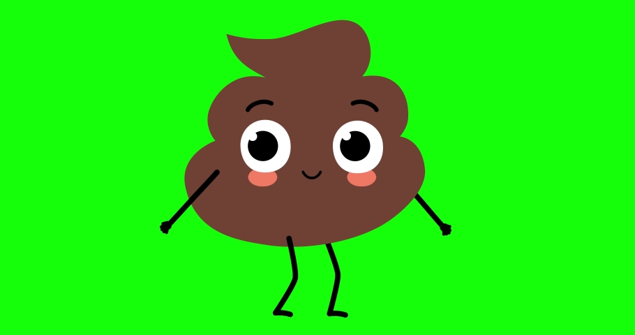 Cute Emoji Poop Dancing Animation Stock Footage Video (100% Royalty