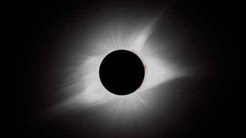 Solar flares from the total eclipse