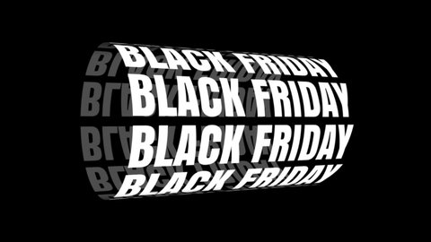Black Friday Sale. Black Friday Loop Animation. Advertising Animated Banner. Kinetic Typography Animation. Kinetic Style Black Friday Background