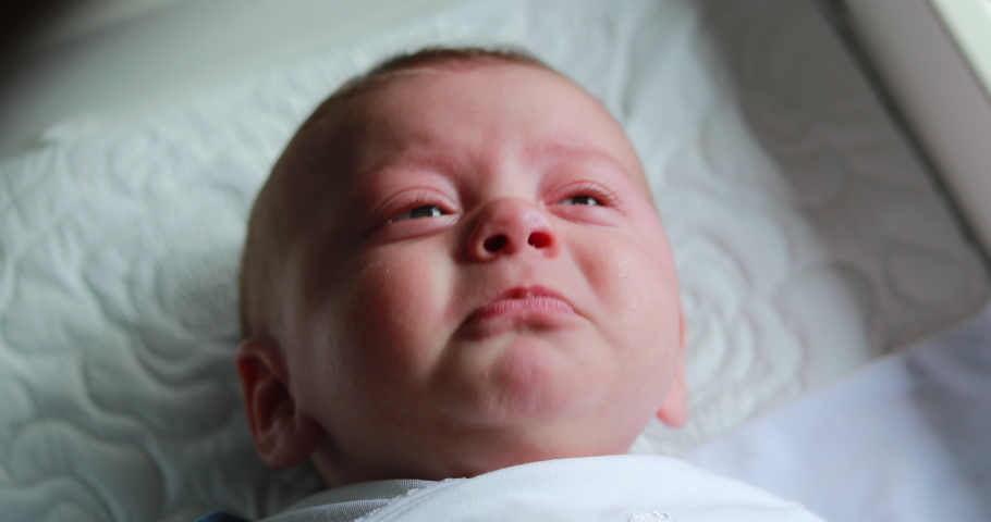 Sweet Adorable cute baby infant crying | Shutterstock HD Video #1039135070