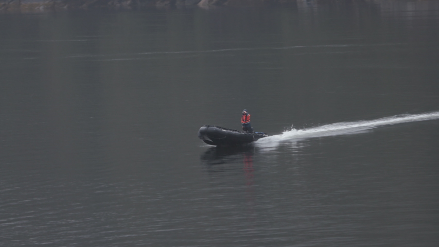 Zodiac Zips Through Coastal Wilderness Area