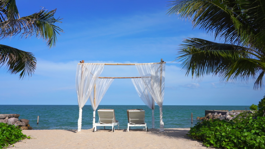 Romantic Beach Retreat With Lounge Stock Footage Video 100 Royalty Free 1039184396 Shutterstock