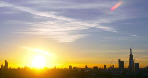 City Skyline Sunset behind Big Ben London