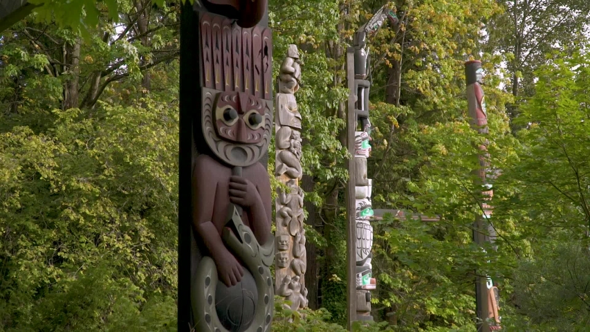 Totem Poles Vancouver British Columbia Canada