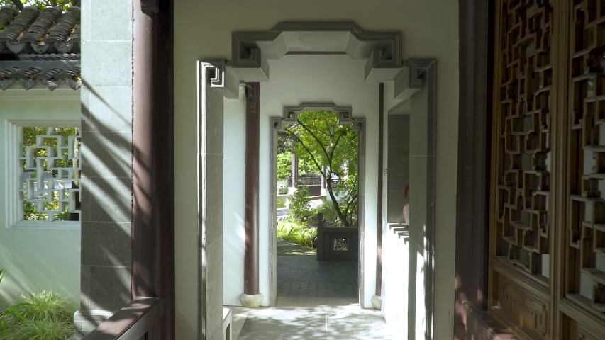 Chinese Garden Portland Oregon USA Beautiful green pond