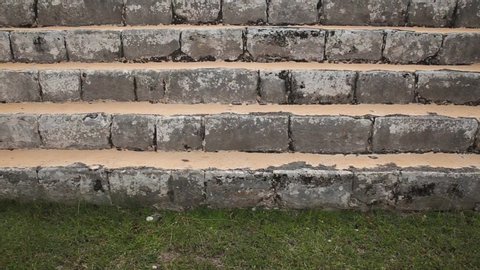View of steps at great pyramid at CHICHEN ITZA - Tinúm Municipality, Yucatán State - MEXICO