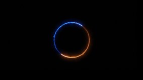 Shockwave explosion from the center look like flame and firework in circle of fire heat wave with ray radiant glowing around look like blue supernova on black background. - Powered by Shutterstock - Get 15% off with code: PIKWIZARD15