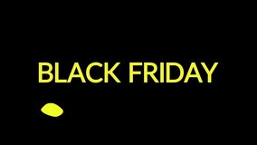 Special offer, sale, discount, video with text BLACK FRIDAY, marketing concept
