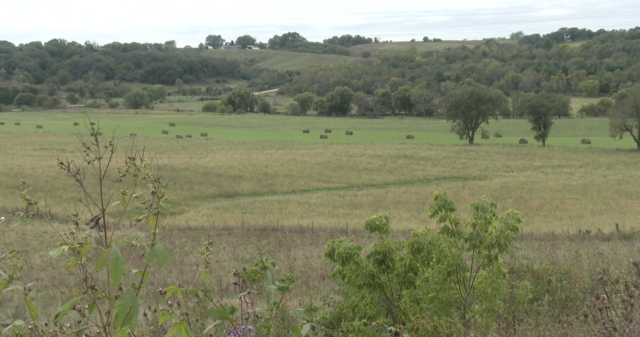 Iowa Countryside - Bales Of Hay