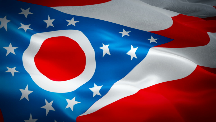 Flag Of Ohio Video Waving Stock Footage Video 100 Royalty Free