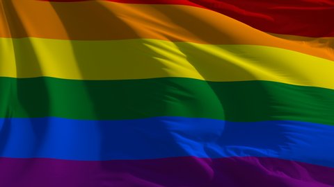 LGBT rainbow flag: seamless loop animation (full screen)