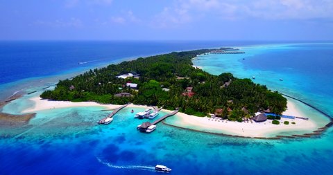 Maldives Paradise Scenery Tropical Aerial Landscape Stock Photo ...