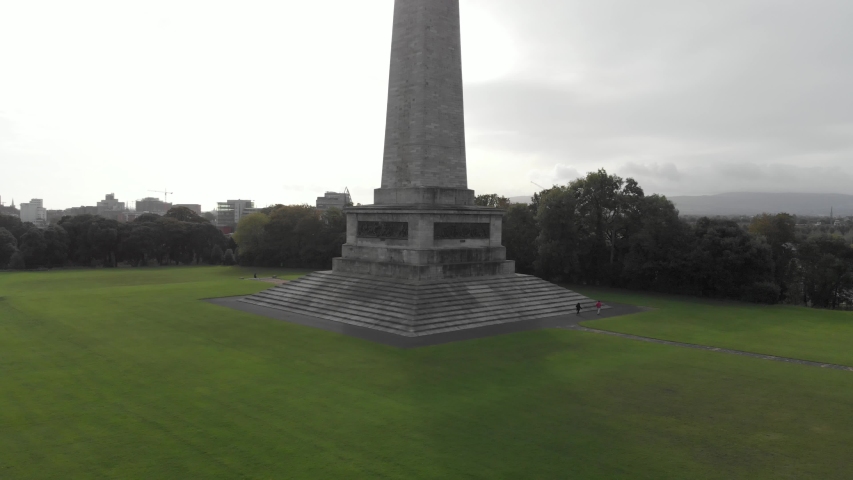 Wellington Monument Dublin City Ireland Phoenix Park Drone Aerial 4K Cine D