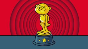 Golden Statuette Award cartoon character