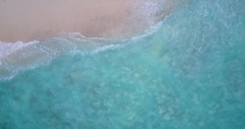 Aerial View Of Crystal Clear Sea And White Sand Beach. tropical sea background