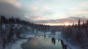 Abisko/Sweden video of the nature of Sweden ,taken by drone camera  - Powered by Shutterstock - Get 15% off with code: PIKWIZARD15