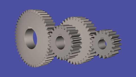 Three Gears Transmit Rotary Motion Mechanical Stock Footage Video (100%  Royalty-free) 1039079921 | Shutterstock