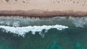 Aerial video of sea, surf and coast	